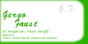 gergo faust business card